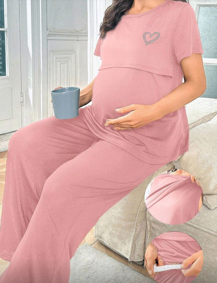 Conjunto de pijama de Maternidade / amamentação Ref: 50GT103 - Image 6