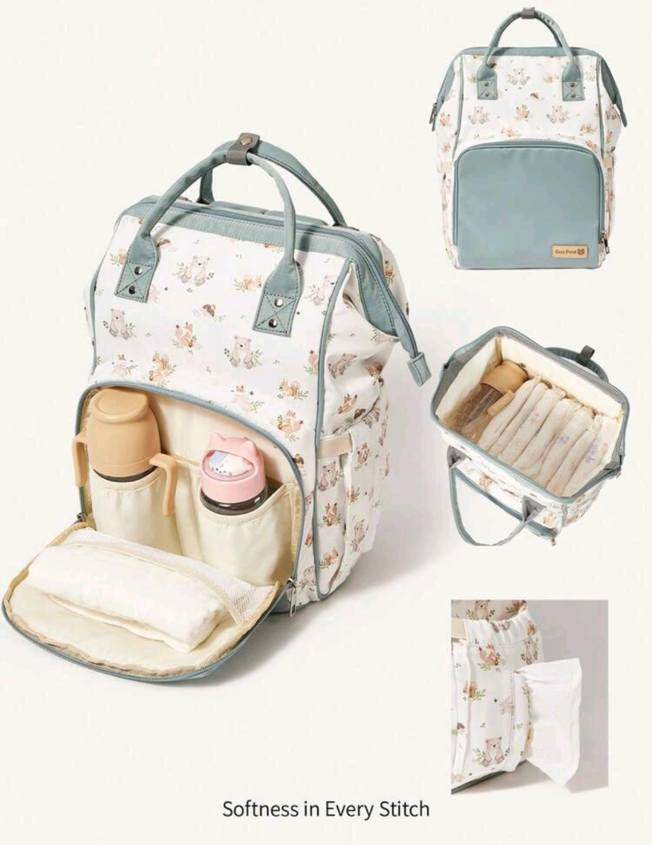 Bolsa de Mamã e bebê com decoração de urso Ref: 50FAS216 - Image 2